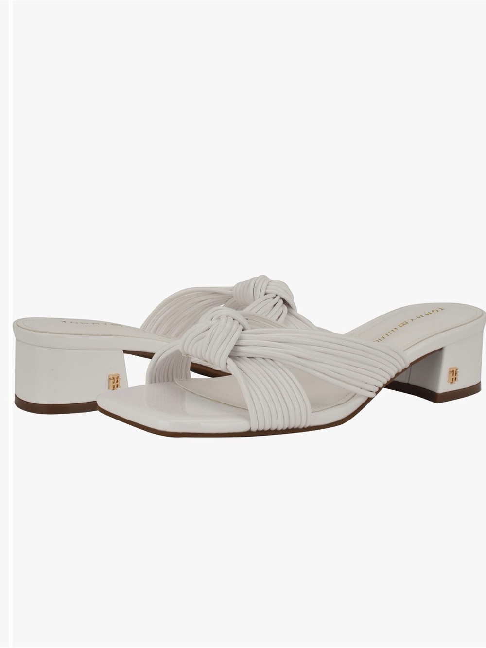 Tommy Hilfiger Off-White Knotted Slide Sandals